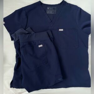 FIGS Navy Blue Scrub Set